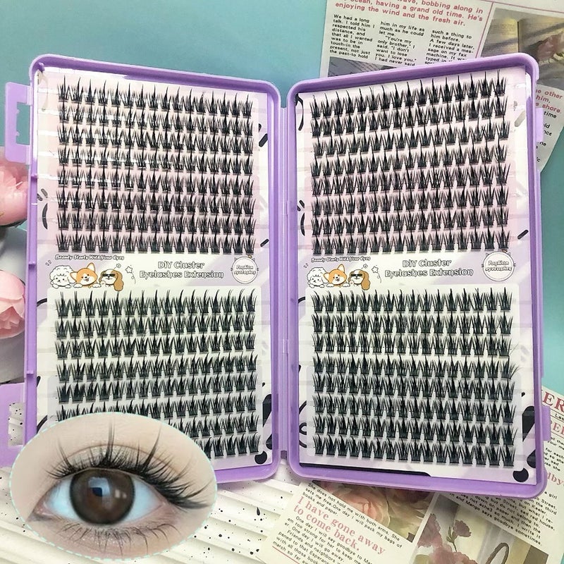False Eyelashes Book – Large Capacity Single Cluster Segmented Hair, 11-13mm - Image 4